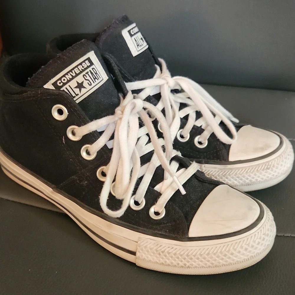 Converse Womens Black High-Top Sneakers - Picture 2 of 5